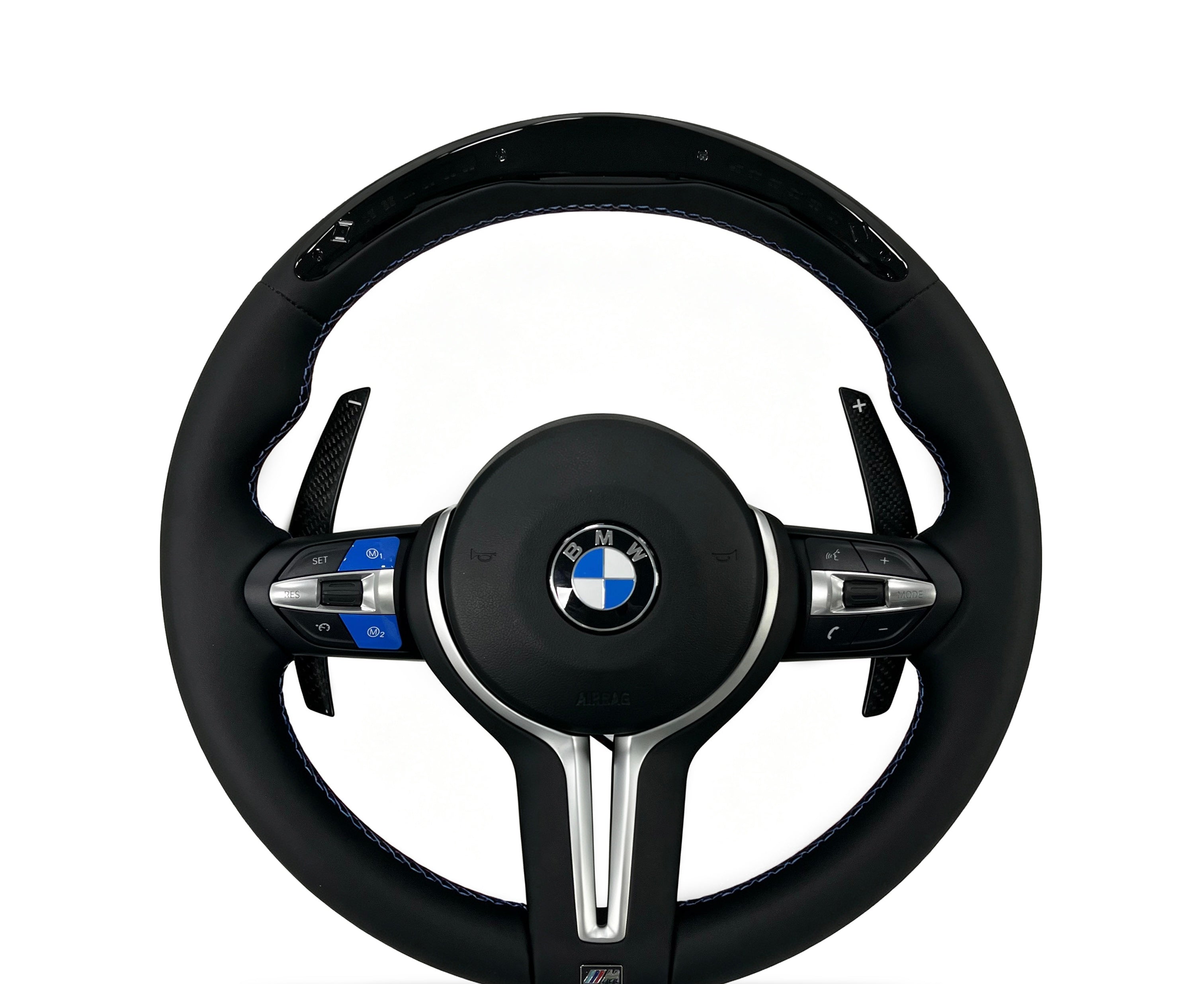 BMW Full Leather Steering Wheel (Design 18) on a clean white background