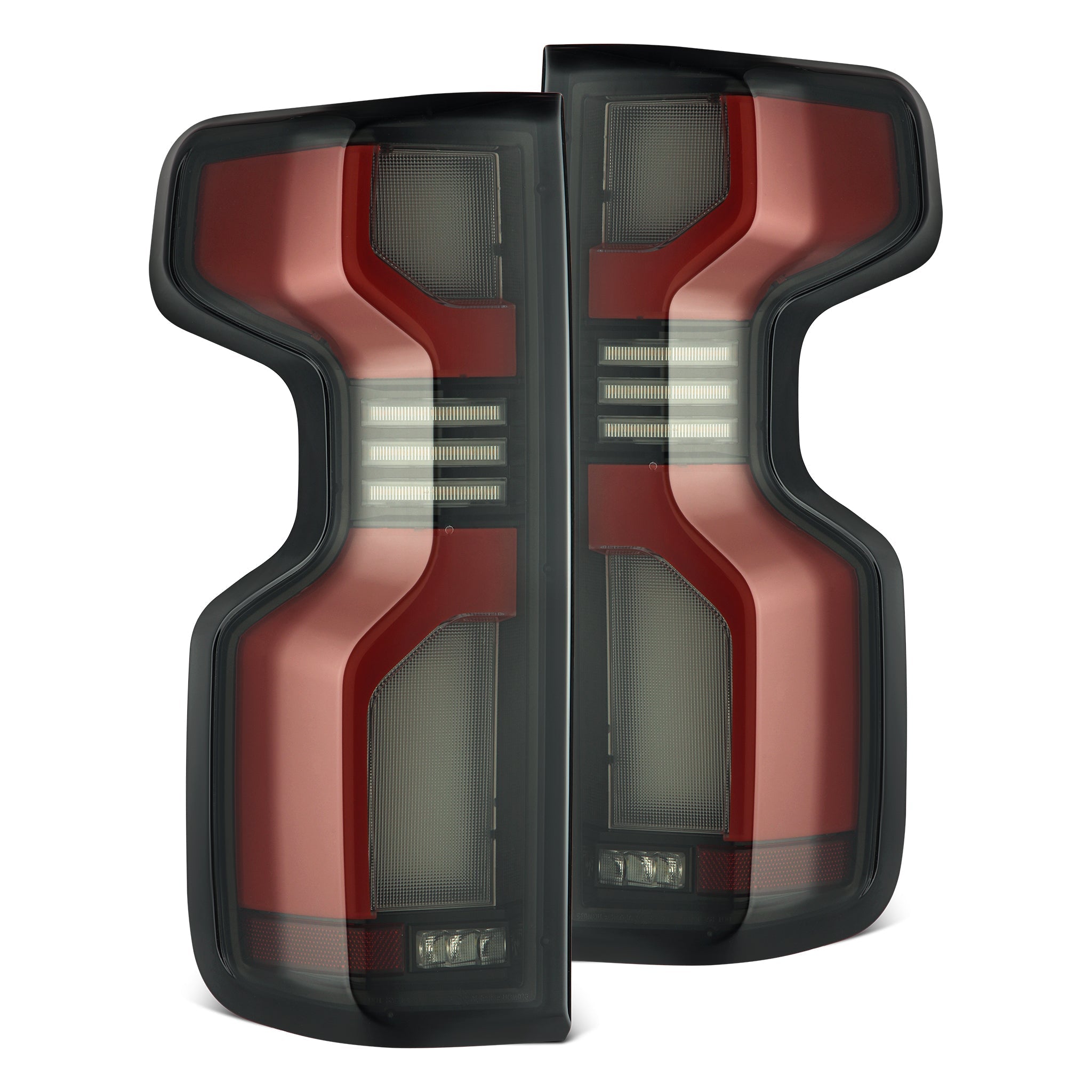 19-26 Chevrolet Silverado 1500 / 20-26 Silverado 2500HD/3500HD LUXX-Series LED Tail Lights Black-Red