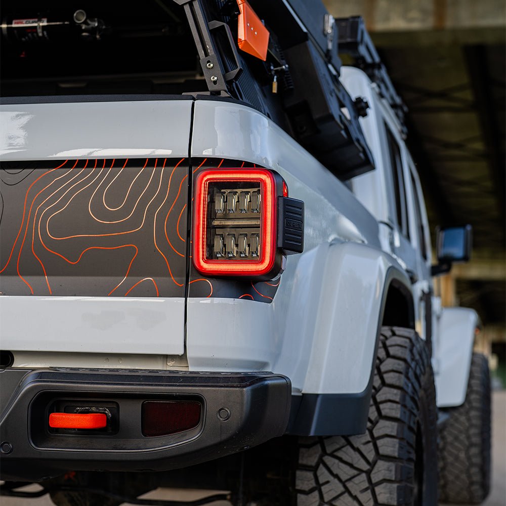 19-26 Jeep Gladiator JT NOVA-Series Prismatic LED Tail Lights Alpha-Black