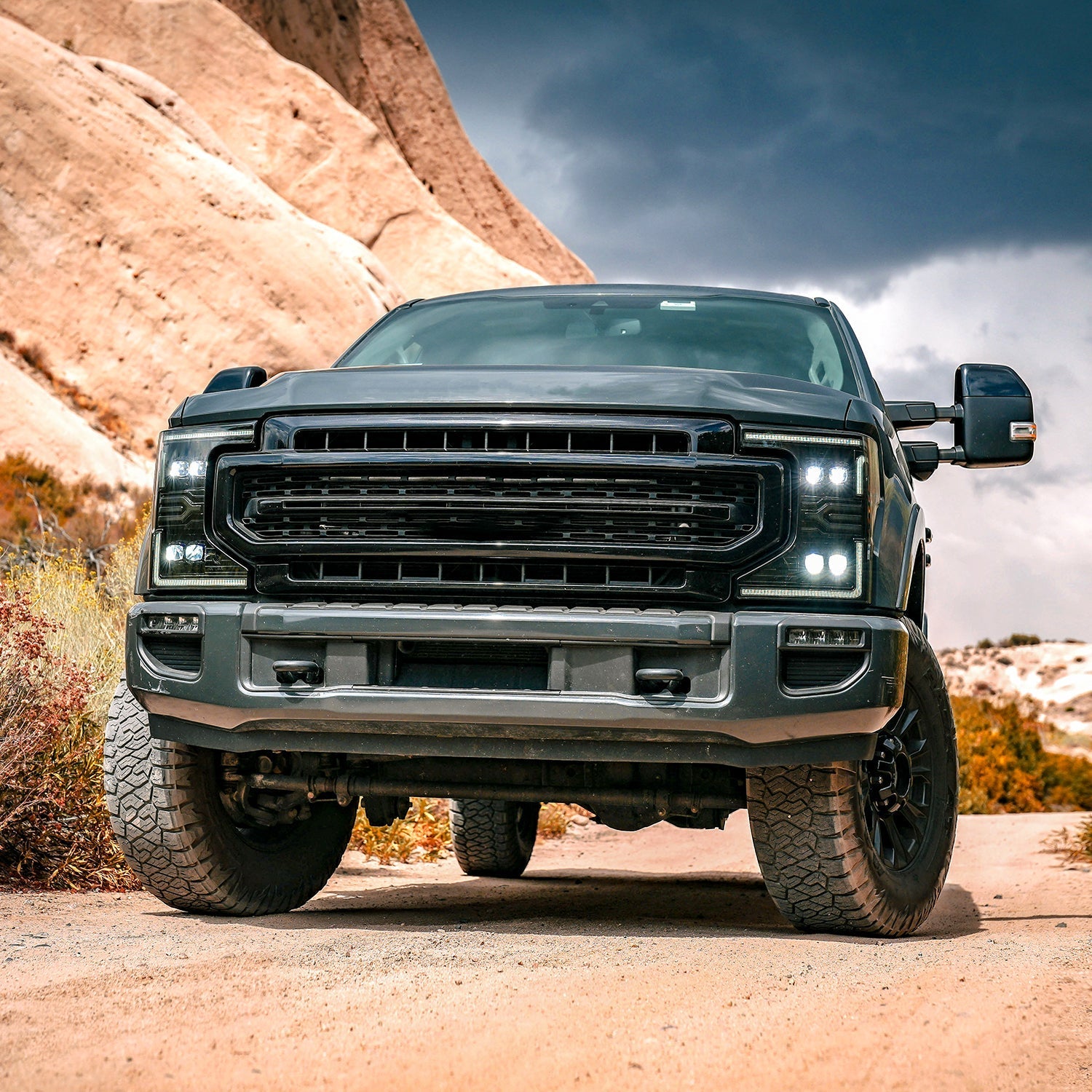 20-22 Ford Super Duty NOVA-Series LED Projector Headlights Alpha-Black