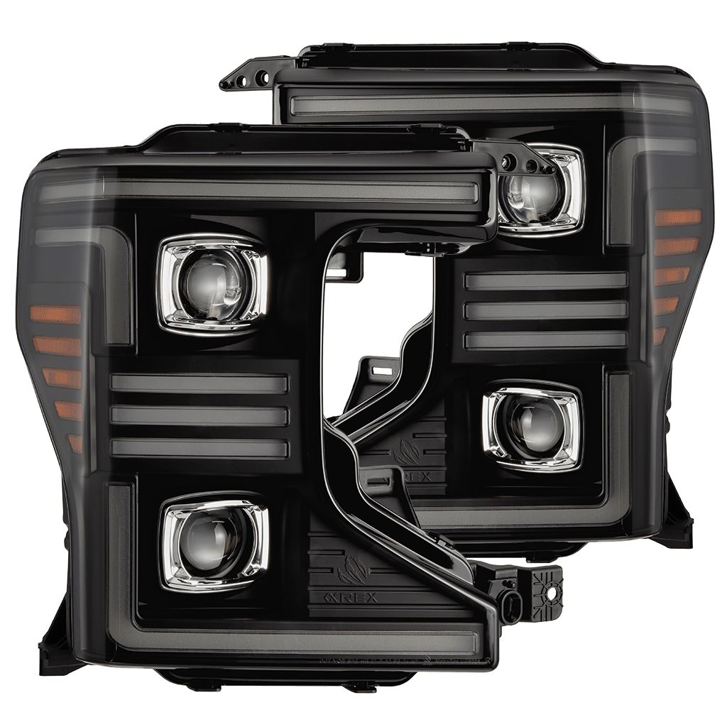 20-22 Ford Super Duty PRO-Series Halogen Projector Headlights Black