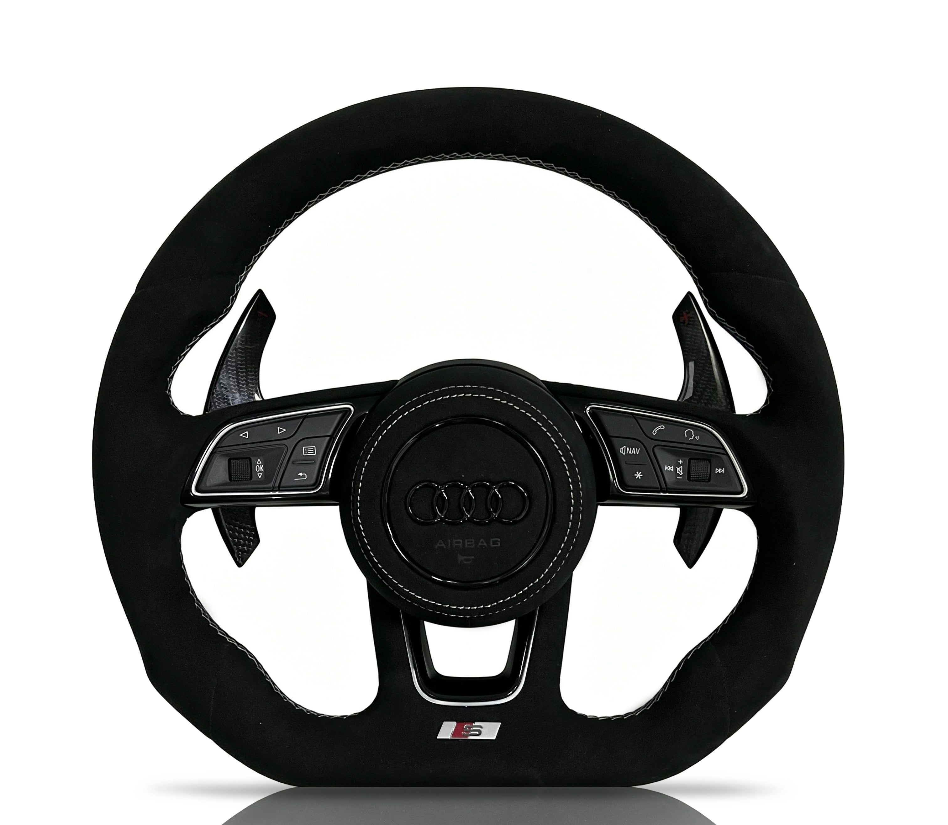 Audi Alcantara Steering Wheel (Design 13) on a clean white background