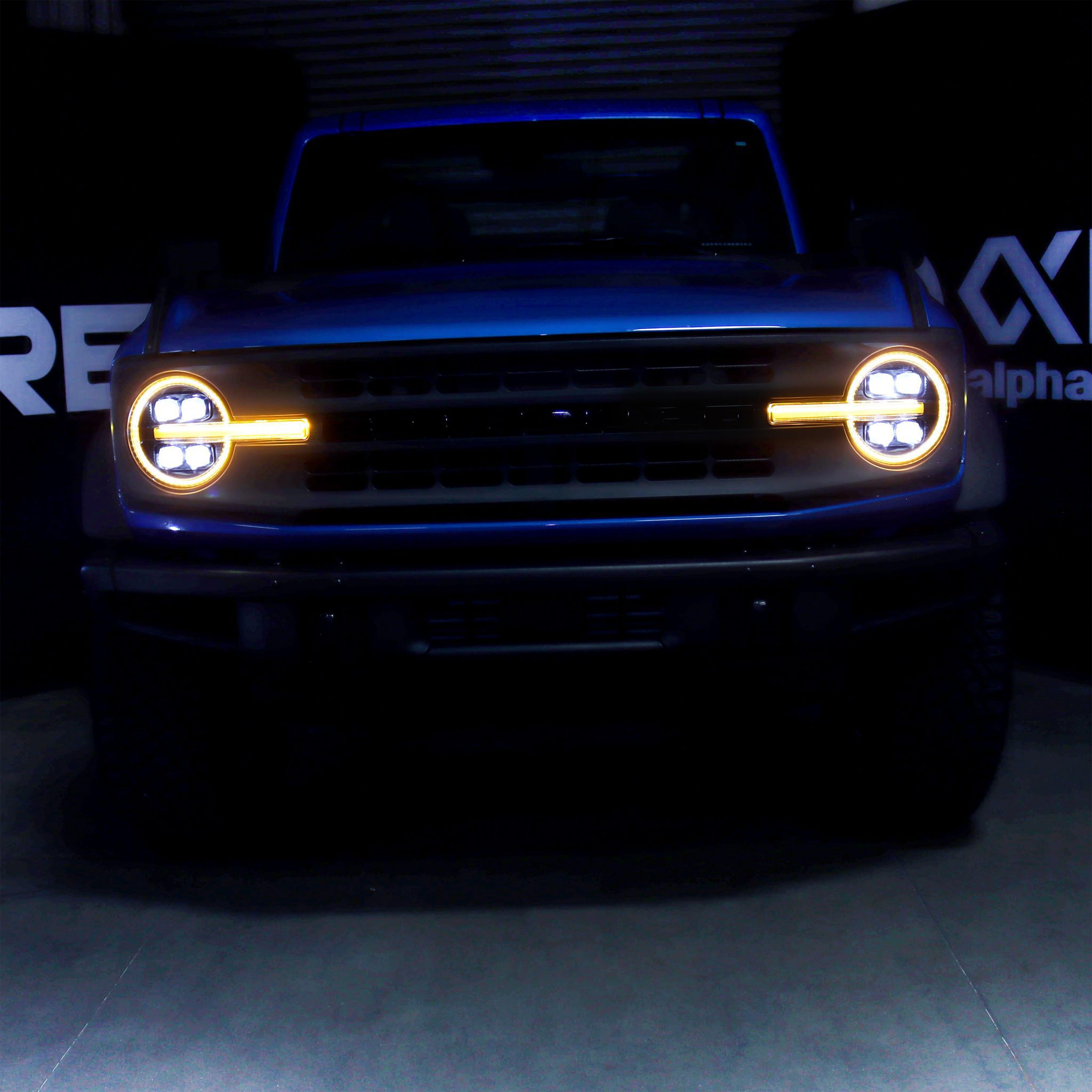 21-26 Ford Bronco / 22-26 Ford Bronco Raptor NOVA-Series LED Projector Headlights Alpha-black