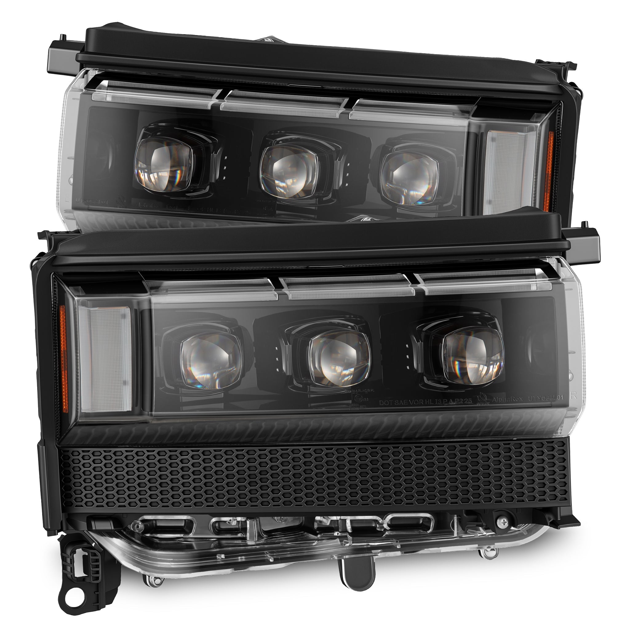 24-26 Toyota Land Cruiser NOVA-Series LED Projector Headlights Alpha-Black