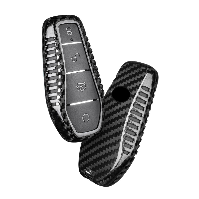 BYD Carbon Fiber Key Cover – Atto 3 / Dolphin / Han