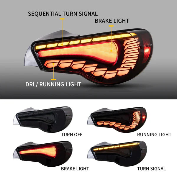 VLAND 2012-2021 TOYOTA 86 / SUBARU BRZ GTS STYLE SEQUENTIAL OLED TAIL LIGHTS