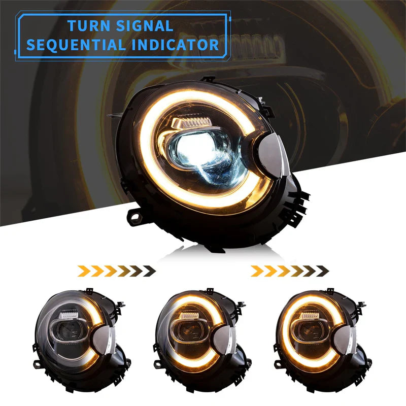 VLAND 2008-2015 MINI COOPER R55 R56 R57 R58 R59 SEQUENTIAL LED HEADLIGHTS