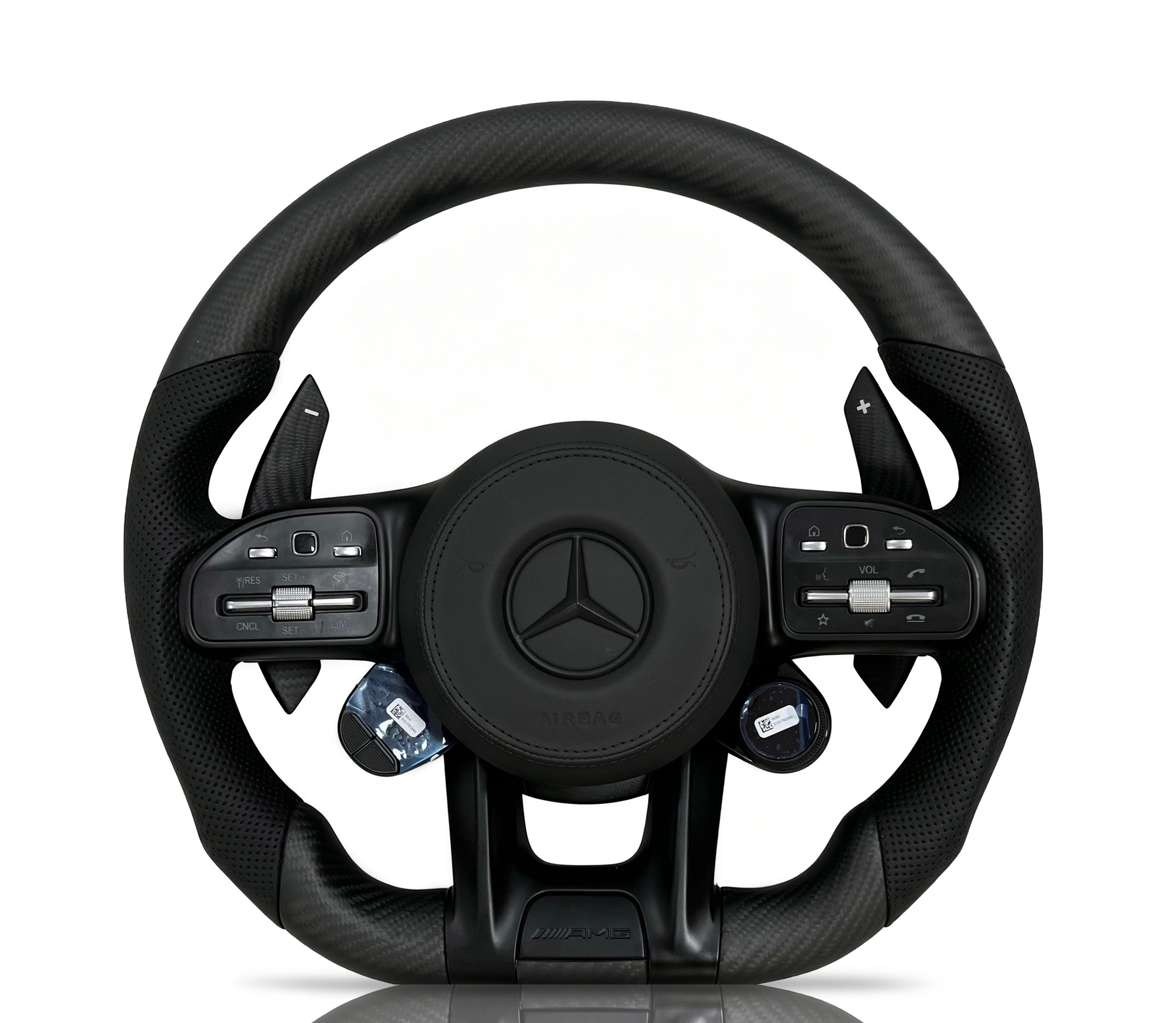 Mercedes-Benz Carbon Fibre Steering Wheel (Design 44) on a clean white background