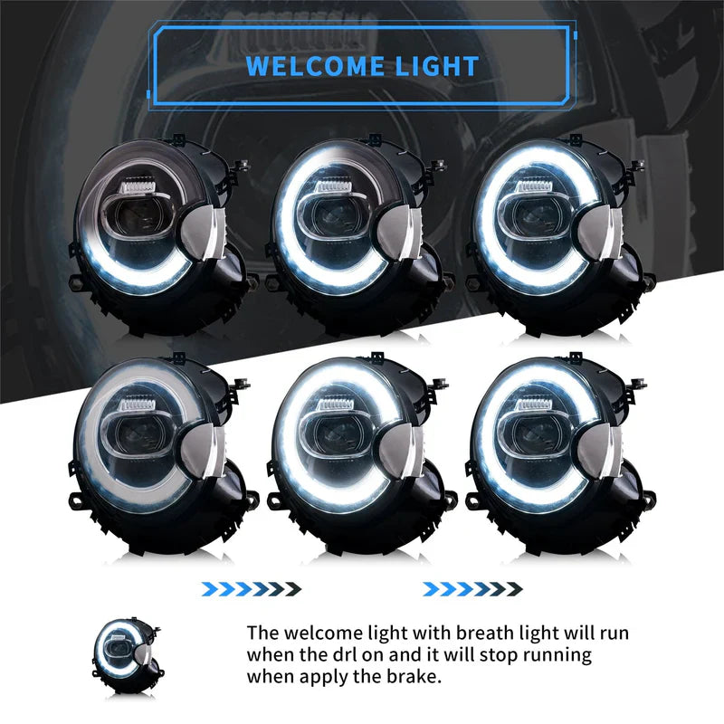 VLAND 2008-2015 MINI COOPER R55 R56 R57 R58 R59 SEQUENTIAL LED HEADLIGHTS