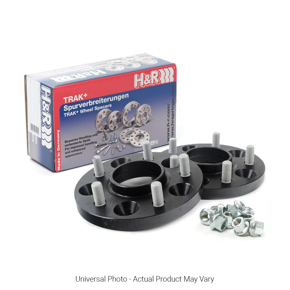 H&R Trak+ DRM Wheel Spacers PAIR 25mm Black M14x1.5, 39mm Long, Audi Ball, 17mm Head