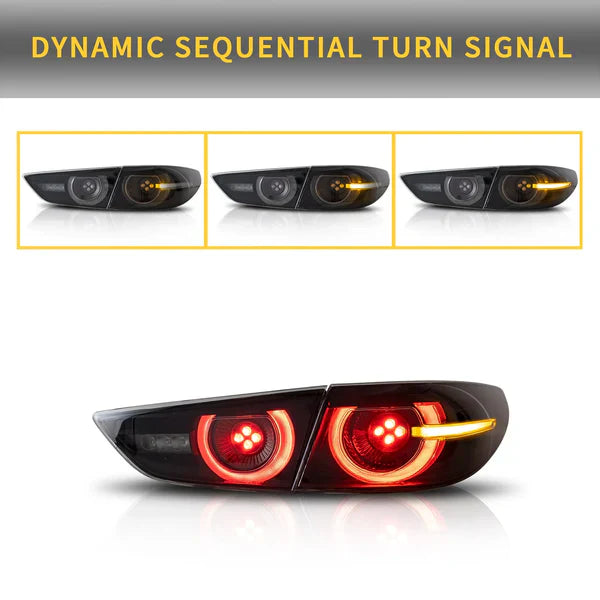 2019-2025 MAZDA 3 SEDAN SEQUENTIAL LED TAIL LIGHTS