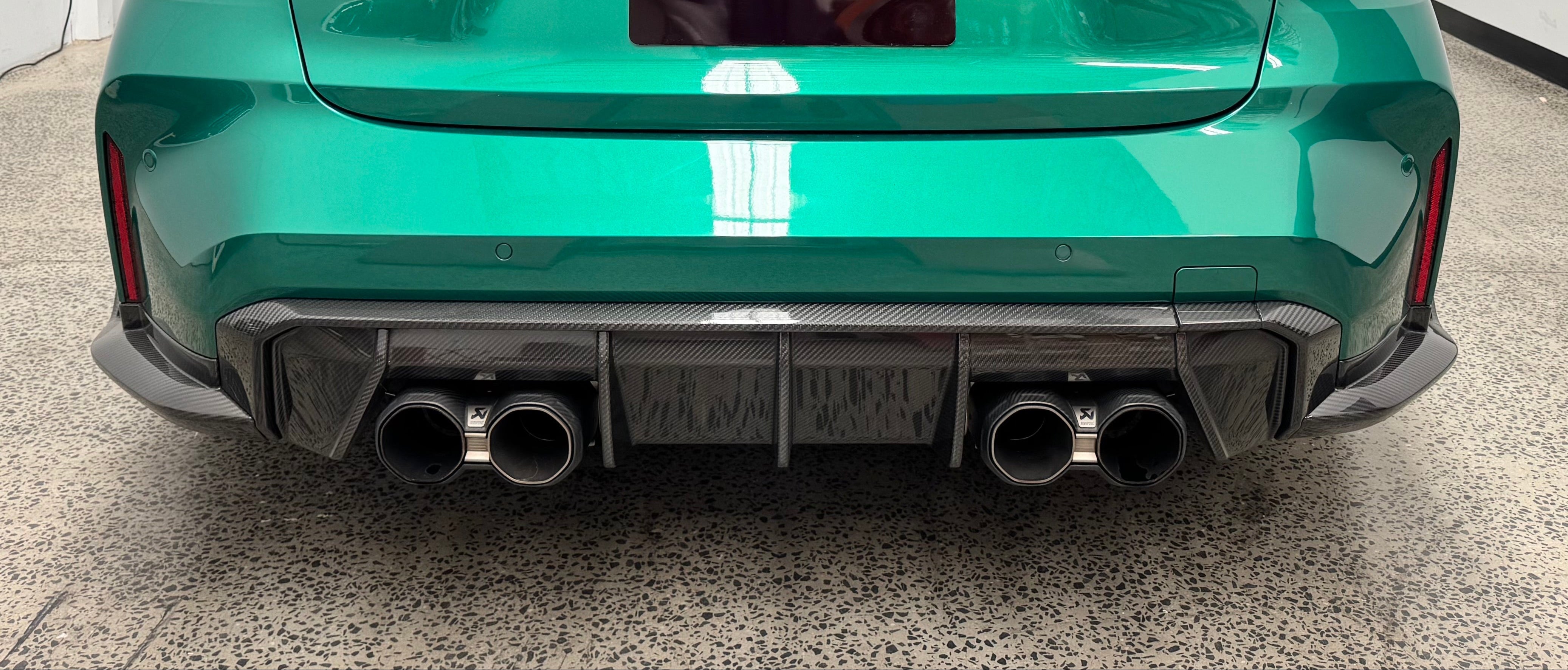 BMW M3 G80/G81/G82/G83 Dry Carbon Fibre OEM Style Diffuser Trim (Standard Quad Tip)