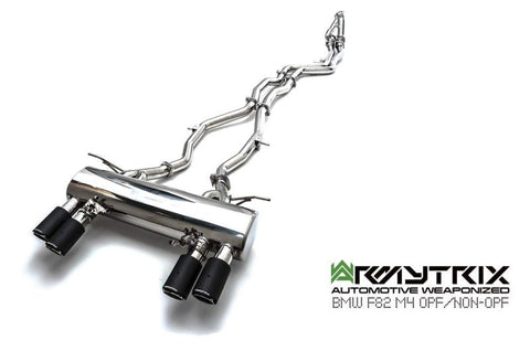 Armytrix Stainless Steel Valvetronic Cat Back Exhaust System - OE Valvetronic control BMW M3 F80/M4 F82, F83 incl. Competition 14-19