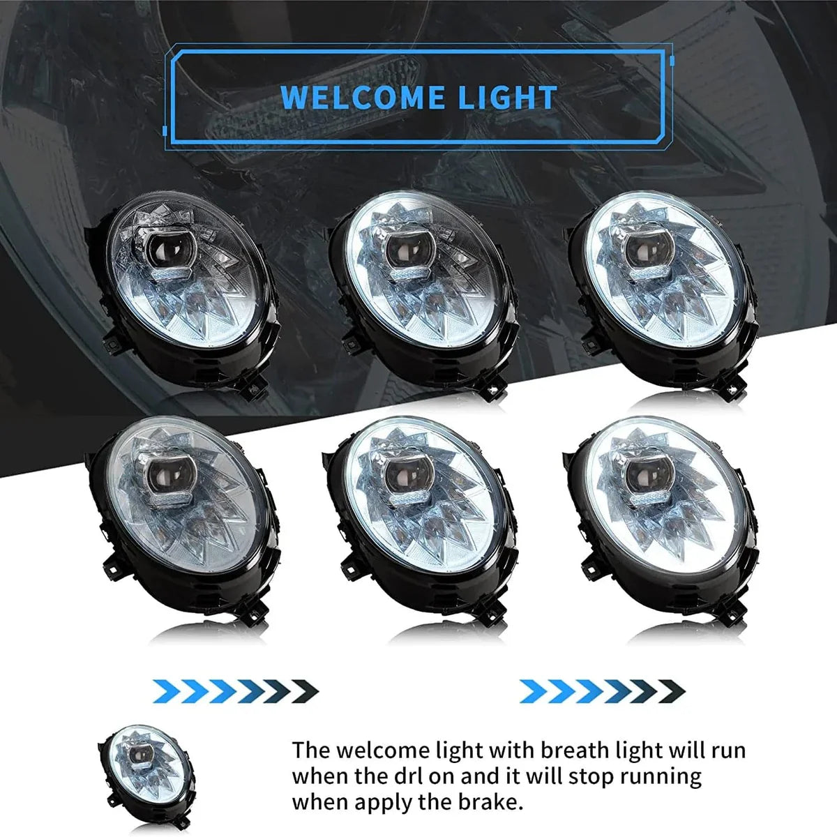 2014-2018 MINI COOPER F56 SEQUENTIAL LED HEADLIGHTS