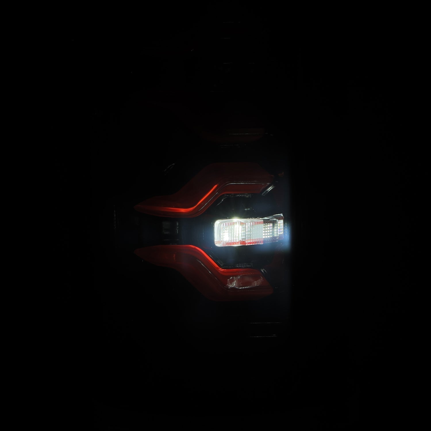 87-96 Ford F-Series/Bronco LUXX-Series LED Tail Lights Black-Red