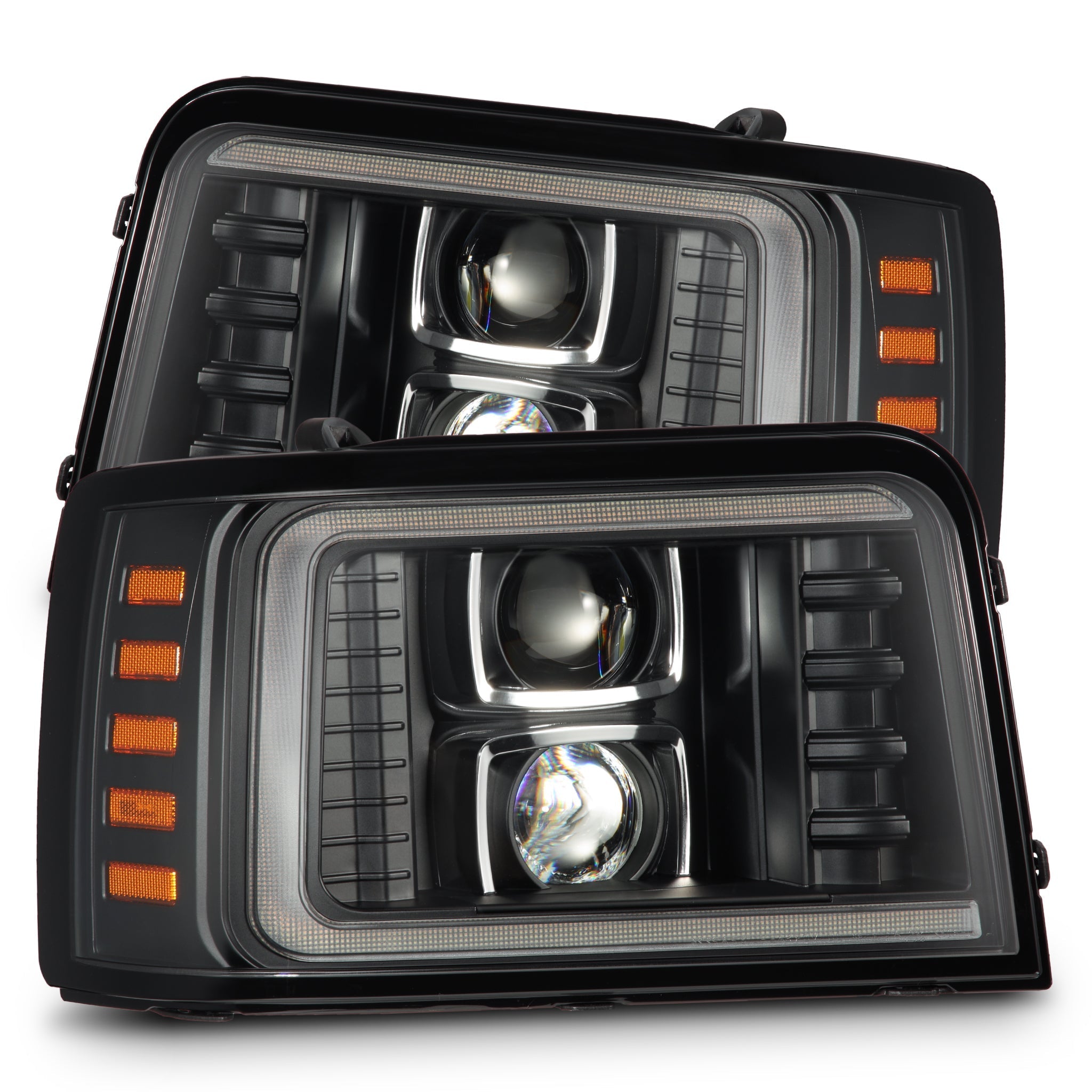 92-96 Ford F-Series/Bronco LUXX-Series LED Projector Headlights Black