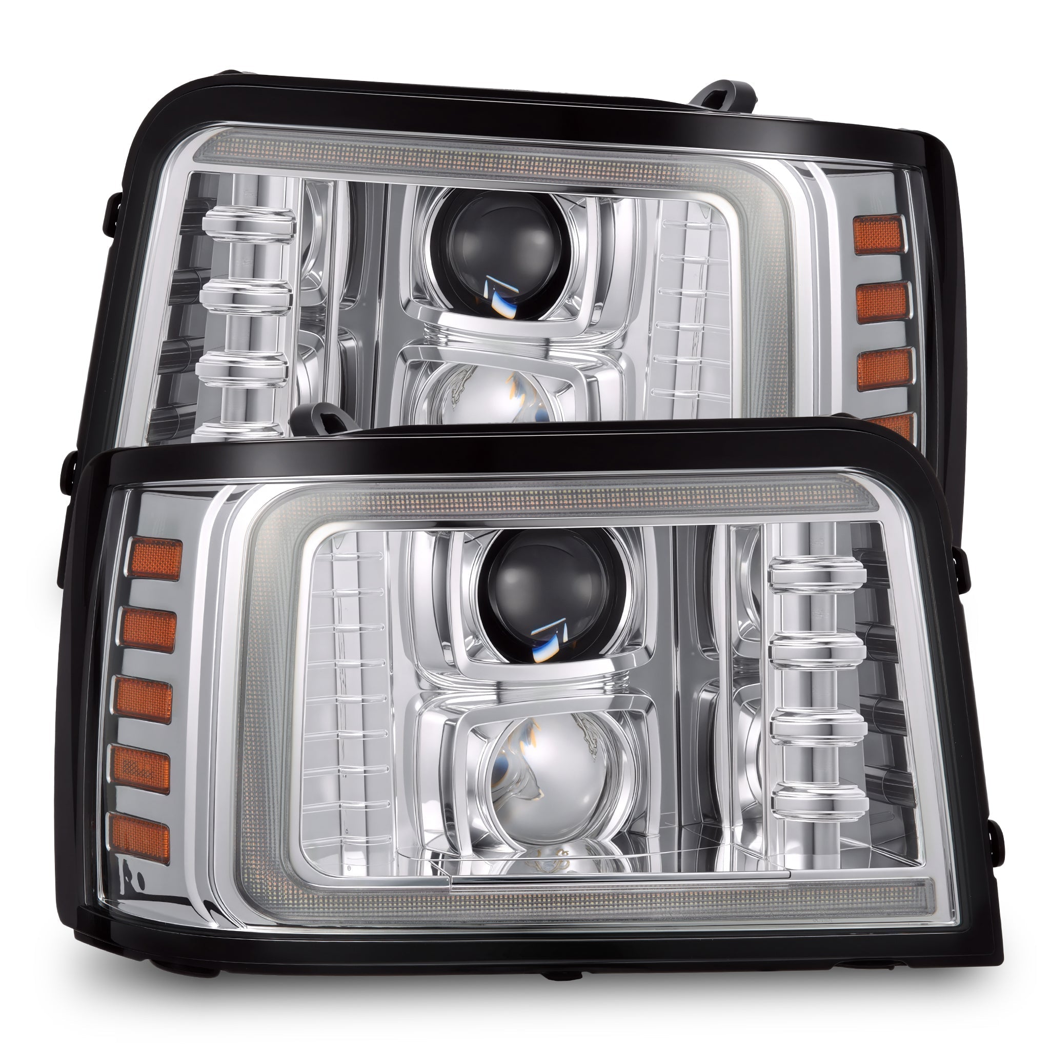 92-96 Ford F-Series/Bronco PRO-Series Halogen Projector Headlights Chrome