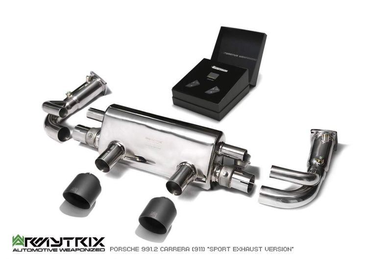 Armytrix Stainless Steel Valvetronic Cat Back Exhaust System (Suits Sports Exhaust Version Only) Porsche 911 Carrera/Carrera4/Carrera S/Carrera4S/Carrera GTS 991.2 16-19