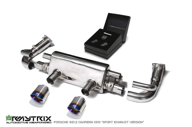 Armytrix Stainless Steel Valvetronic Cat Back Exhaust System (Suits Sports Exhaust Version Only) Porsche 911 Carrera/Carrera4/Carrera S/Carrera4S/Carrera GTS 991.2 16-19