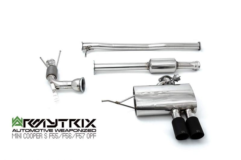 Armytrix Stainless Steel Valvetronic Cat Back Exhaust System Mini Cooper S/JCW/GP F56/F57 14+ V-Band Type