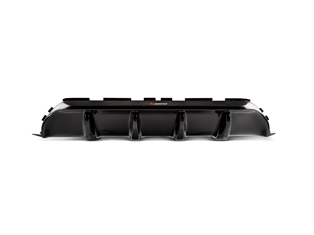 Akrapovic Rear Carbon Fibre Diffuser with Red/White Logo - Gloss for M5 (F90)