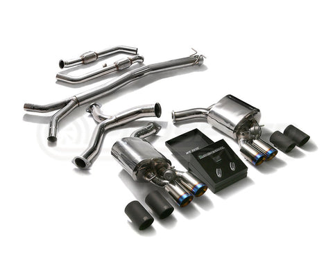 Armytrix Stainless Steel Valvetronic Cat Back Exhaust System Mercedes C43/C400/C450 W205 15-22 (Brabus Rear Diffuser)