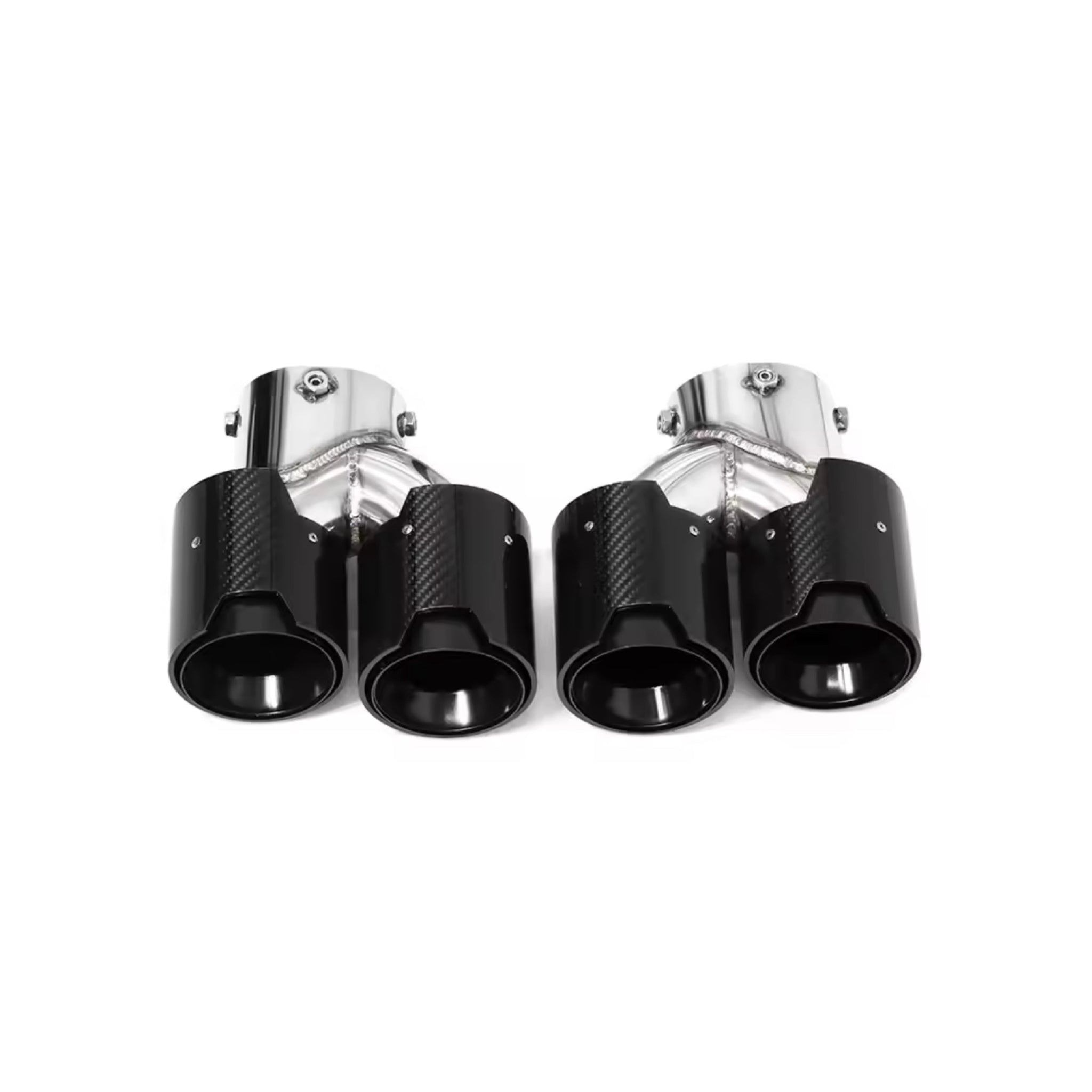 BMW 3 Series G20 M Performance Style Dual Exhaust Tips With Carbon Fibre