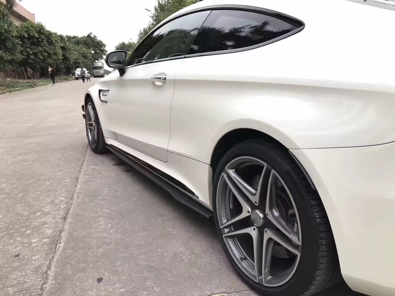 Mercedes Benz C63s Carbon Fibre Blade Style Side Skirts