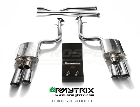 Armytrix Stainless Steel Valvetronic Cat Back Exhaust System Lexus RCF 14+