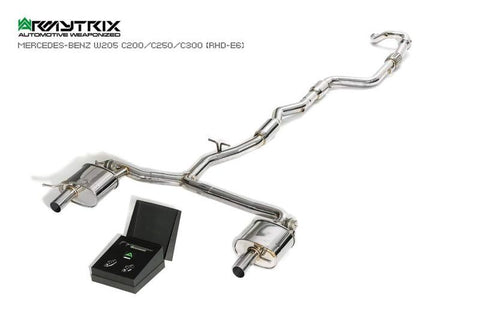 Armytrix Stainless Steel Valvetronic Cat Back Exhaust System Mercedes C180/C200/C250/C300 W205 15-18