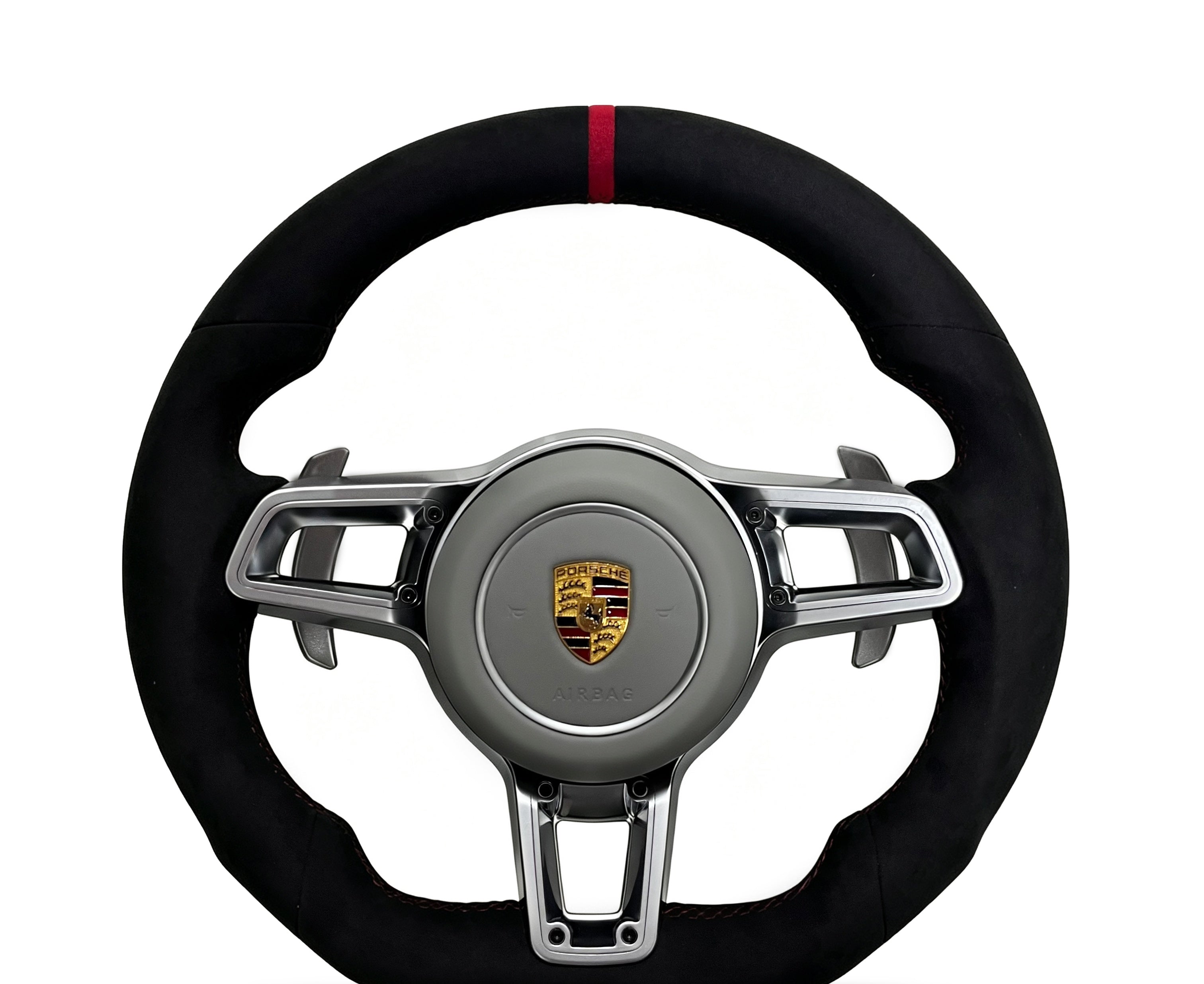 Porsche Alcantara Steering Wheel (Design 6) on a clean white background
