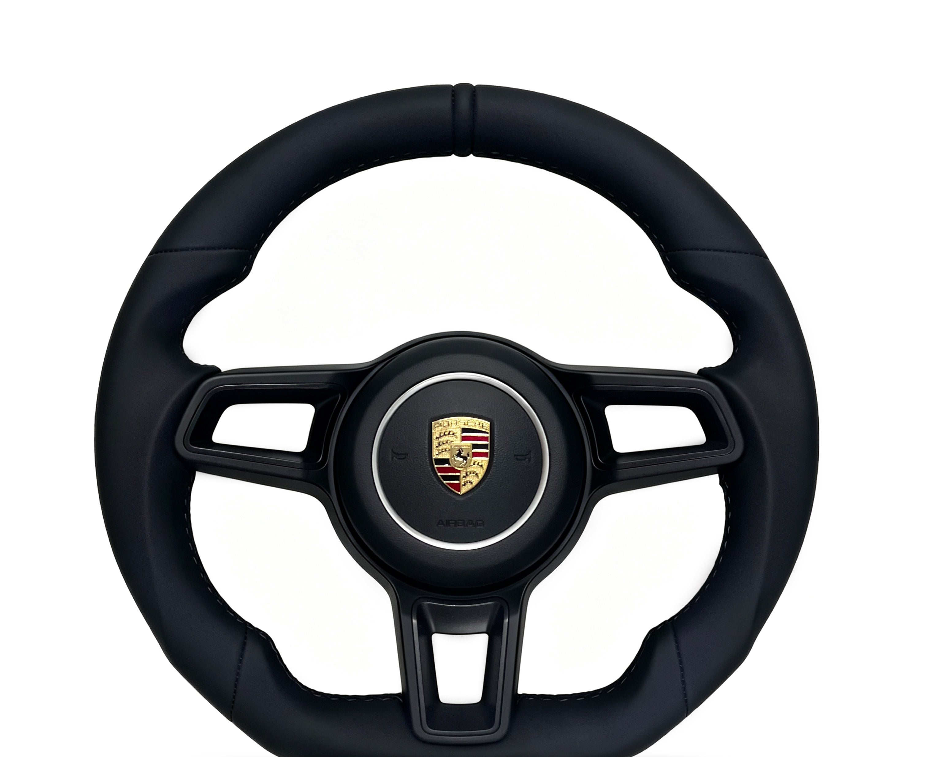 Porsche Smooth Leather Steering Wheel (Design 9) on a clean white background