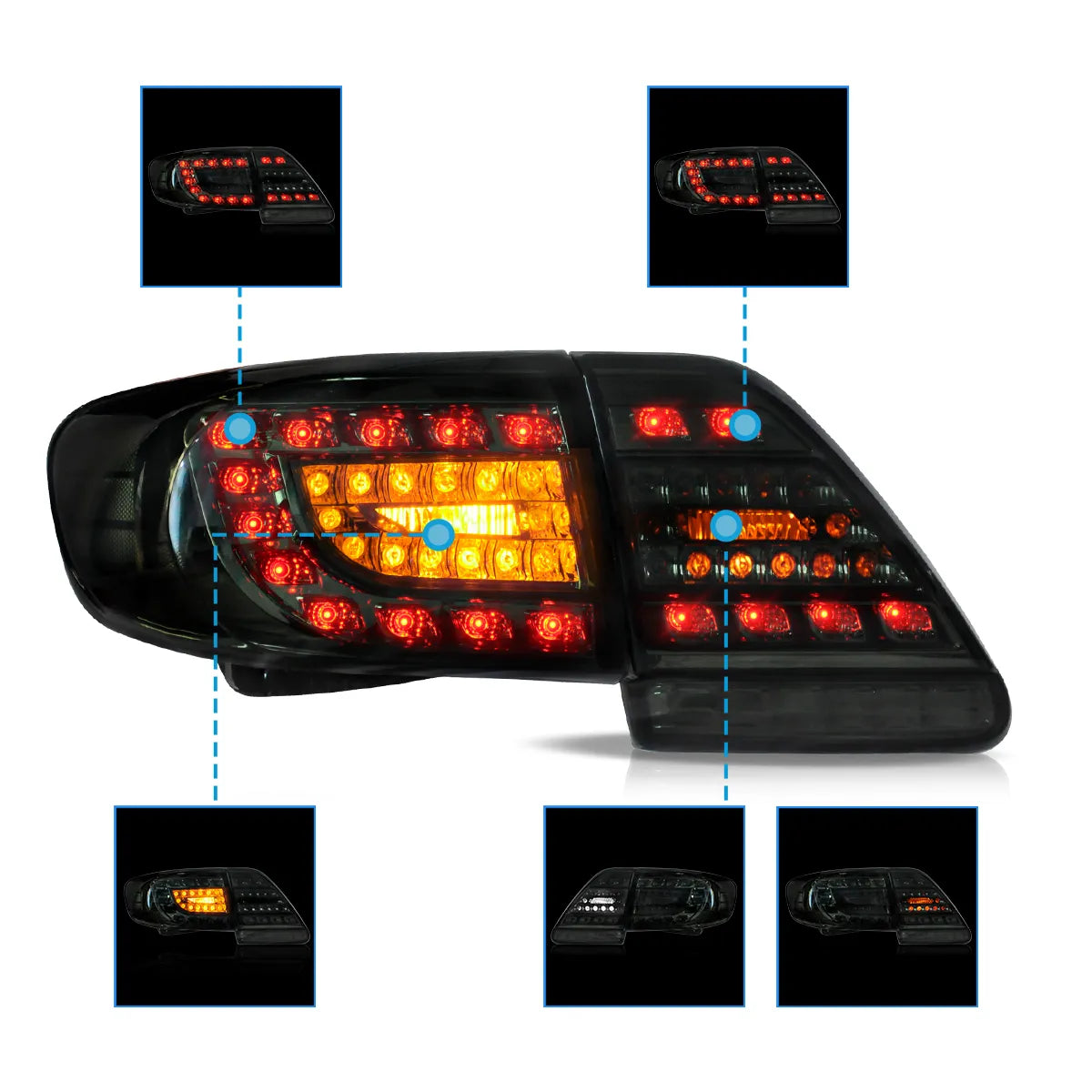 LED Tail Lights For 2011-2013 Toyota Corolla
