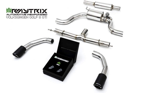 Armytrix Stainless Steel Valvetronic Cat Back Exhaust System Volkswagen Golf GTI MK8 20+