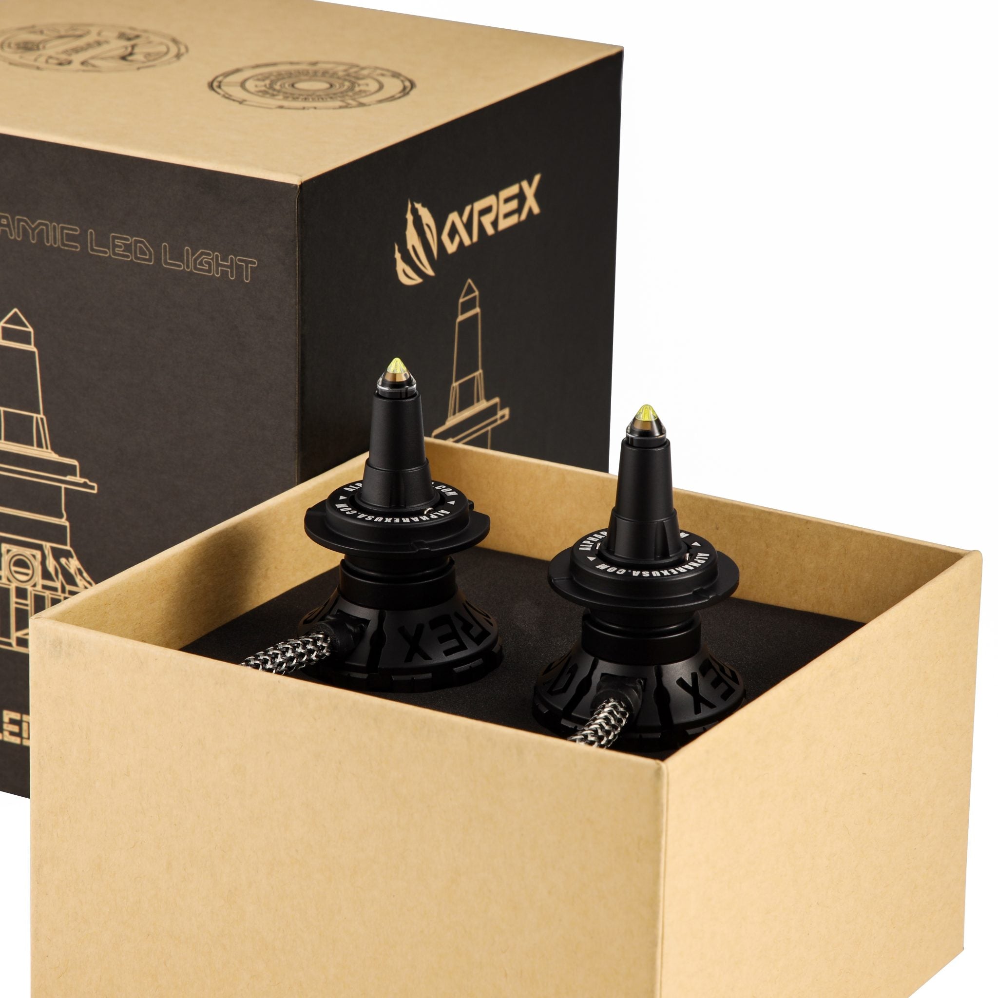 AlphaRex Black Ammo Panoramic LED light bulbs