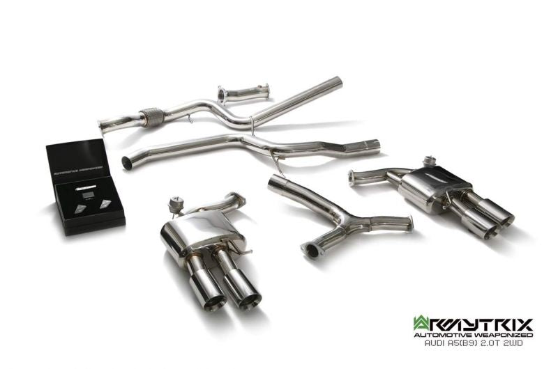 Armytrix Stainless Steel Valvetronic Cat Back Exhaust System Audi A5 B9 Coupe 2WD 16+