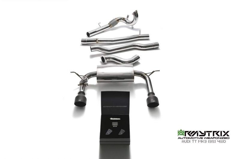 Armytrix Stainless Steel Valvetronic Cat Back Exhaust System Audi TT 8S AWD 14+