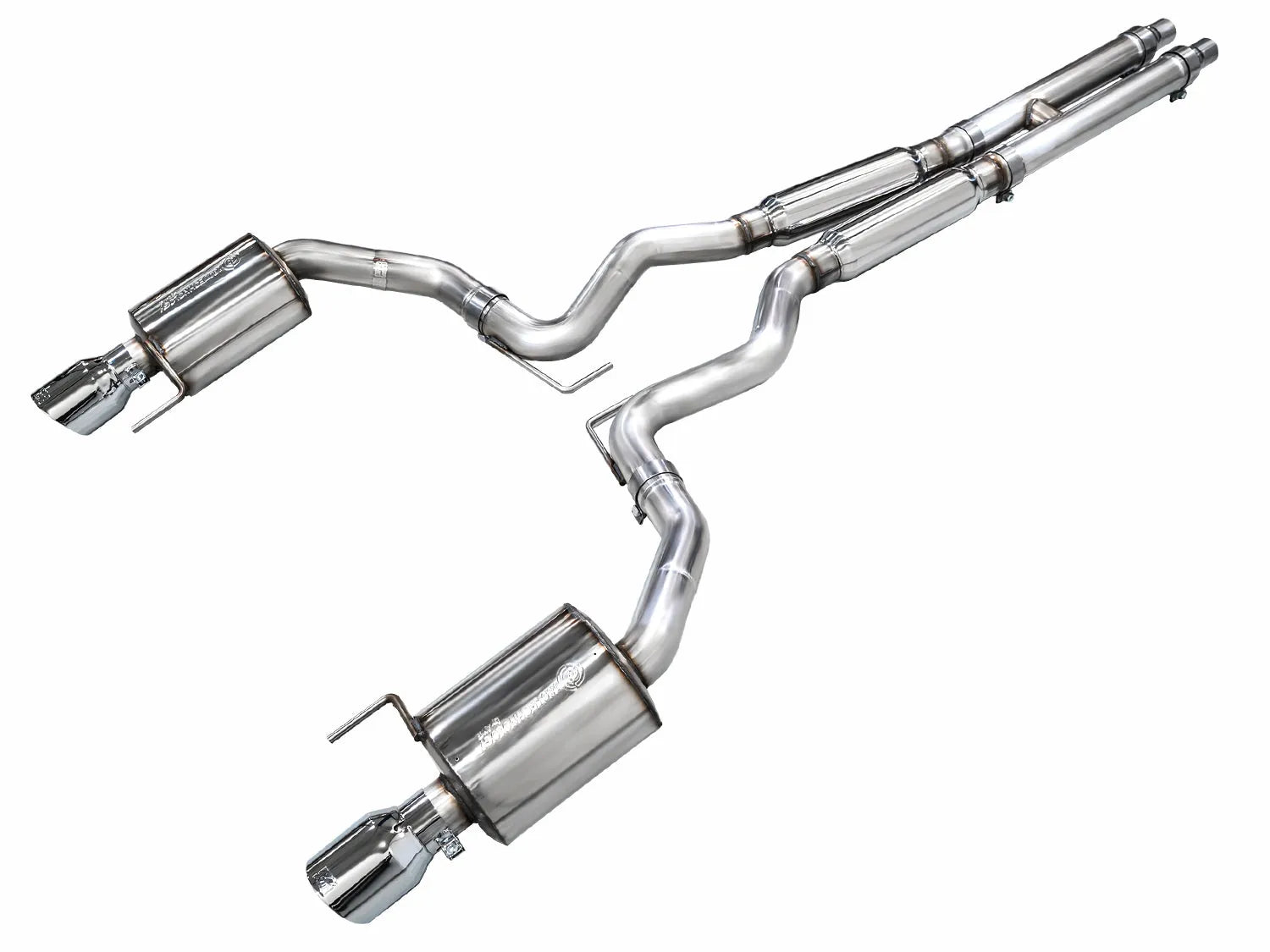 AWE 2024 Ford Mustang GT Fastback S650 RWD Dual Chrome Silver Tips