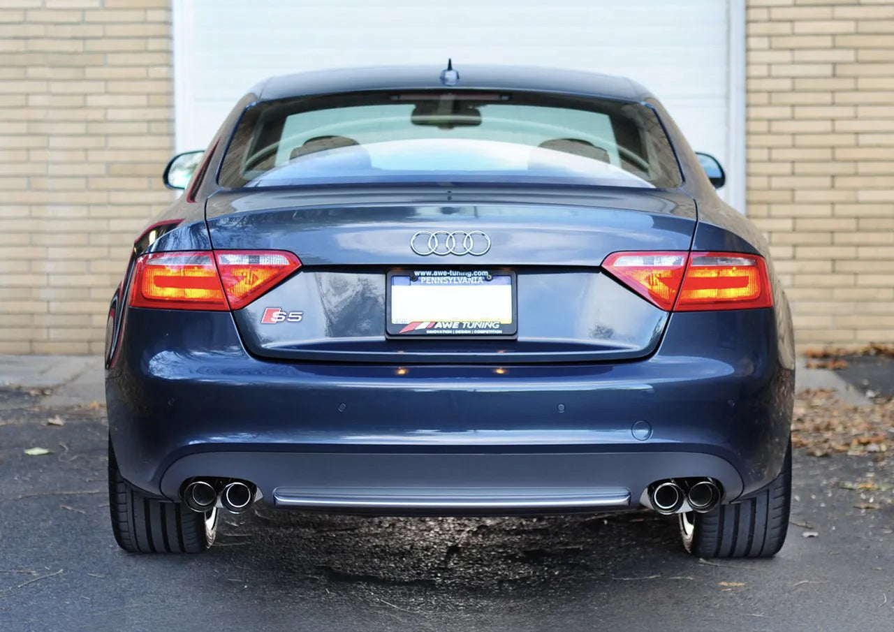 AWE Tuning Audi B8 S5 4.2L Touring Edition Exhaust System - Diamond Black Tips