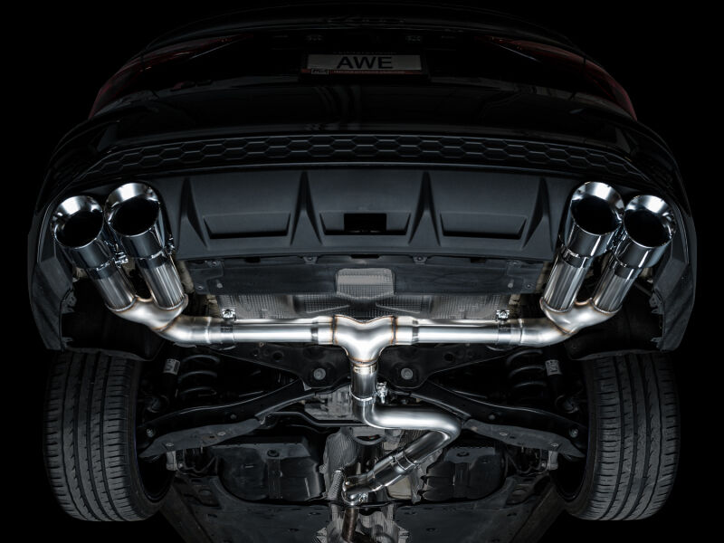 AWE 22-24 Audi 8Y S3 Track Edition Exhaust - Chrome Silver Tips