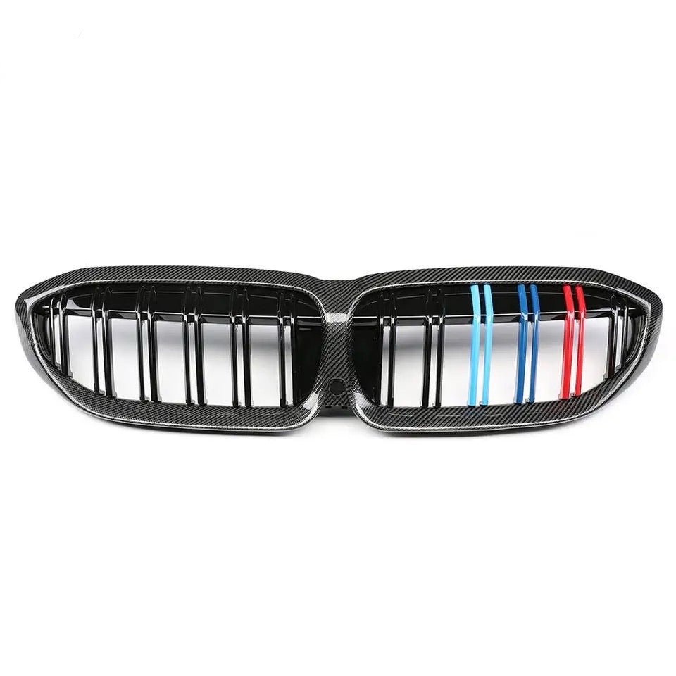 BMW 3 Series G20 (19 - 22) Front Grille Carbon Fibre Dual Slat M Colours