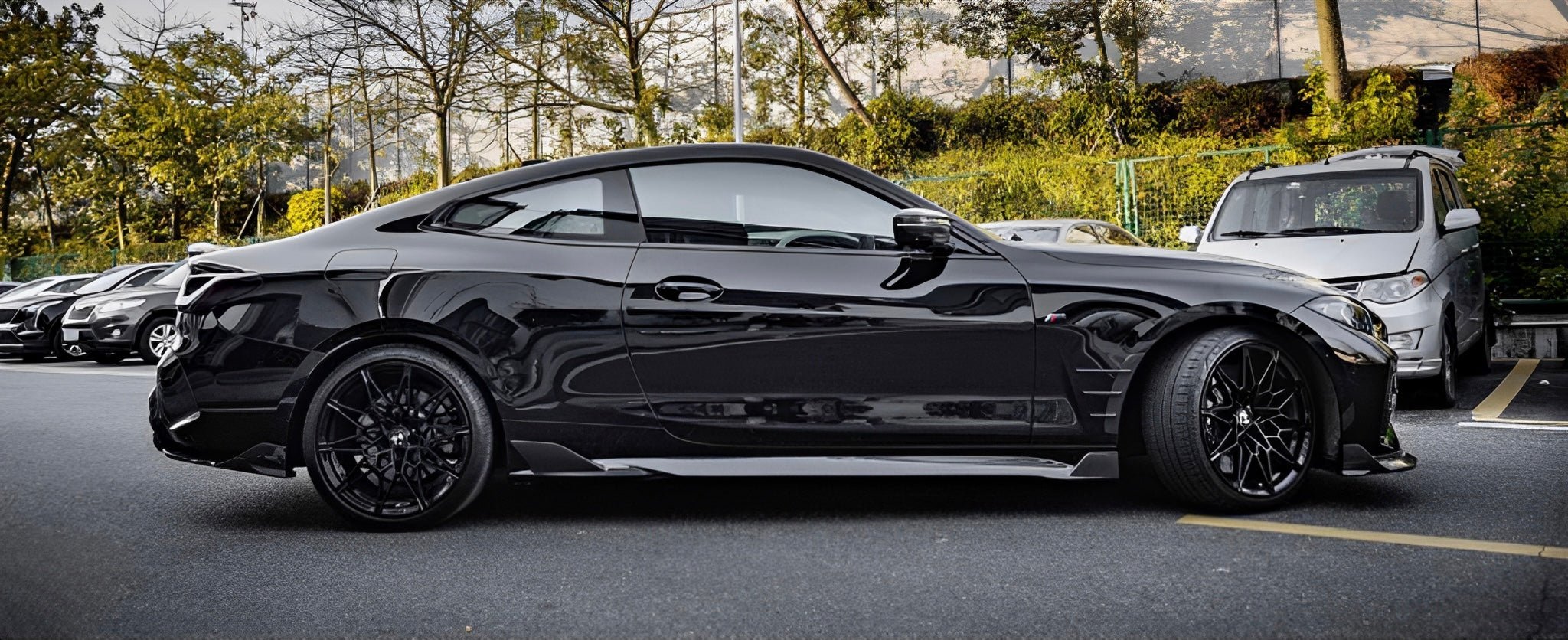 BMW 4 Series Carbon Fibre Side Skirts V2 G22 G23 (20 - 23)