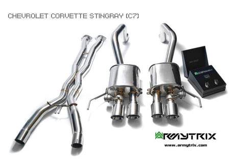 Armytrix Stainless Steel Valvetronic X-Pipe Back Exhaust System Chevrolet Corvette Stingray/Grand Sport/Z06 C7 14-19