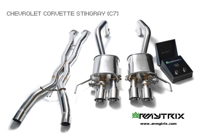 Armytrix Stainless Steel Valvetronic X-Pipe Back Exhaust System Chevrolet Corvette Stingray/Grand Sport/Z06 C7 14-19