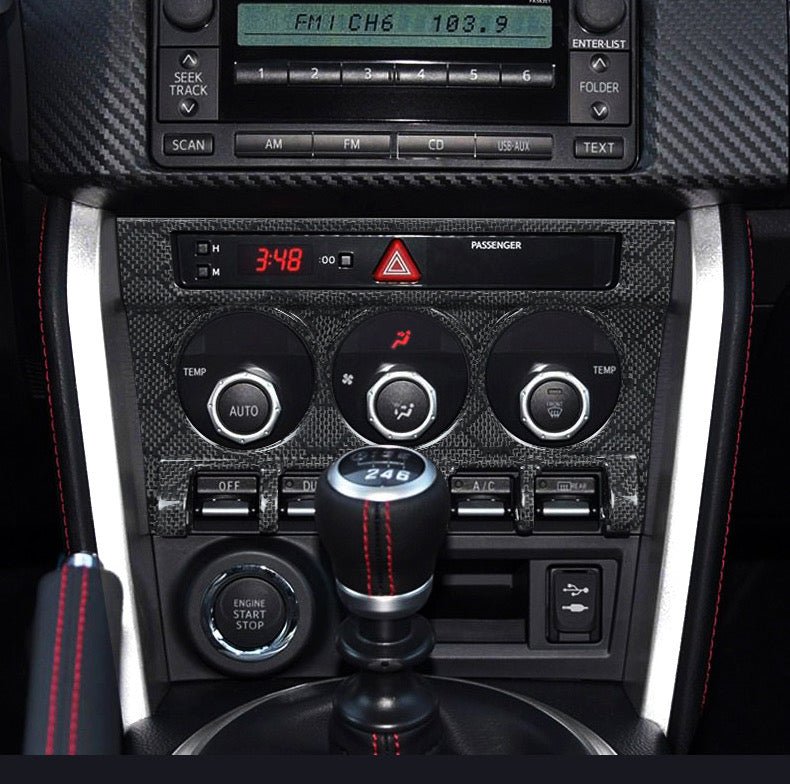 Dry Carbon Fibre Console Panel for Toyota 86 ZN6 Subaru BRZ