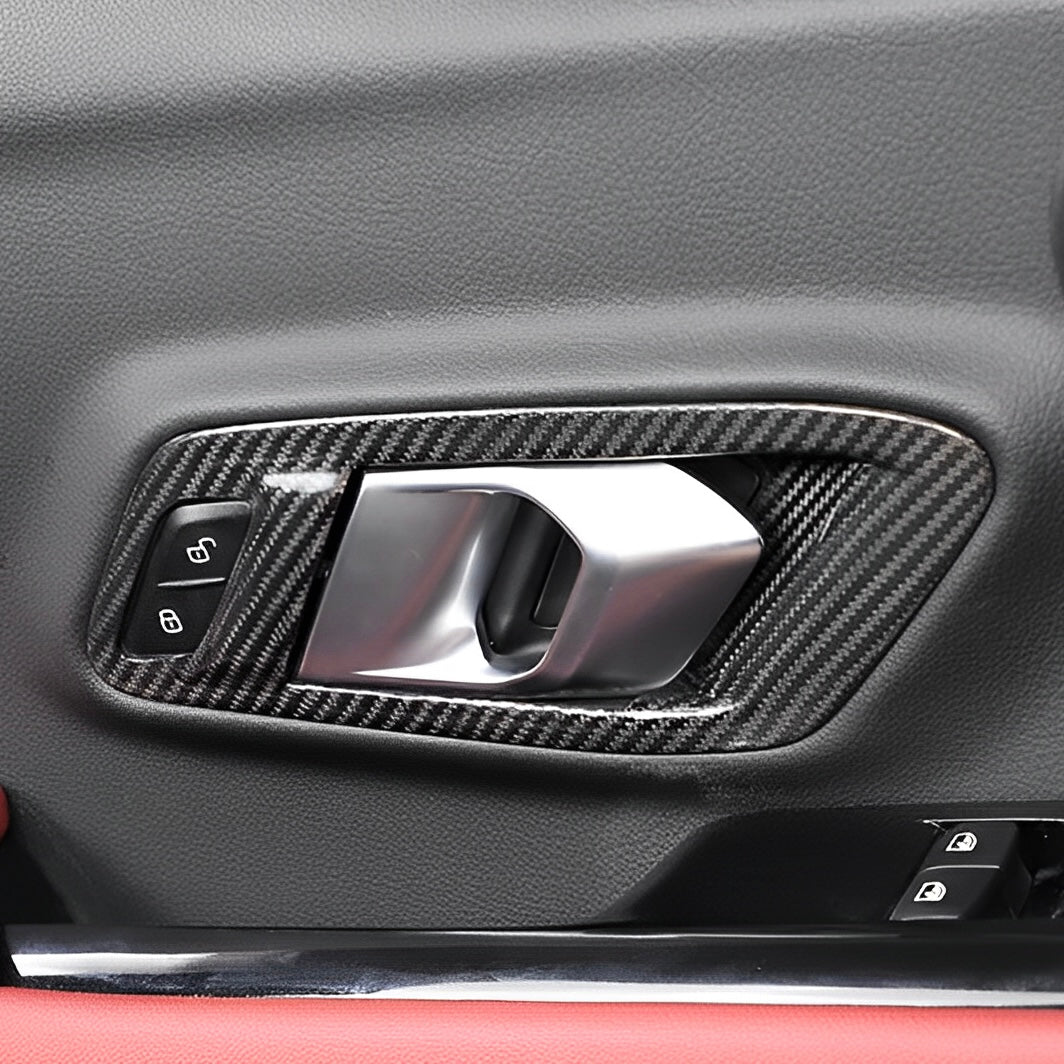 Interior Door Handle Covers Carbon Fibre Toyota A90 Supra MK5