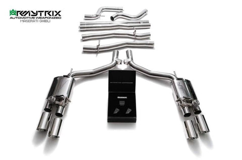 Armytrix Stainless Steel Valvetronic Cat Back Exhaust System Maserati Ghibli/Ghibli S M157 13-18