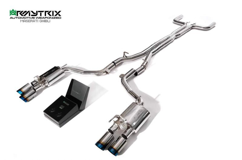 Armytrix Stainless Steel Valvetronic Cat Back Exhaust System Maserati Ghibli/Ghibli S M157 13-18
