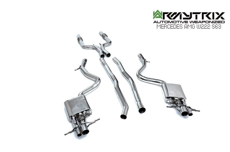 Armytrix Stainless Steel Valvetronic Cat Back Exhaust System Mercedes S63 W222 17-20
