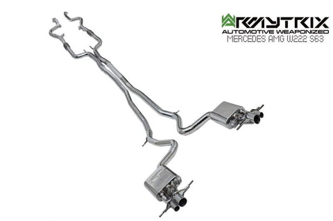 Armytrix Stainless Steel Valvetronic Cat Back Exhaust System Mercedes S63 W222 17-20